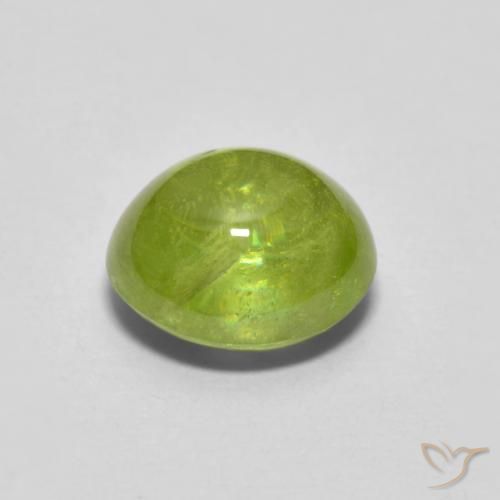 Sphene Gemstone in 7.2 x 6.6 mm Size for Sale, Sphene Stone in Lively Yellowish Green Color
