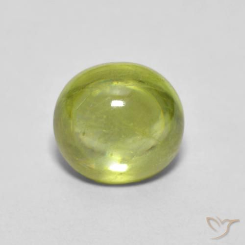 1.25ct Natural Light Earthy Green Sphene, Oval, Transparent