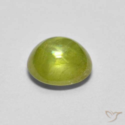 Sphene Gemstone in 6.4 x 5.9 mm Size for Sale, Sphene Stone in Light Earthy Green Color