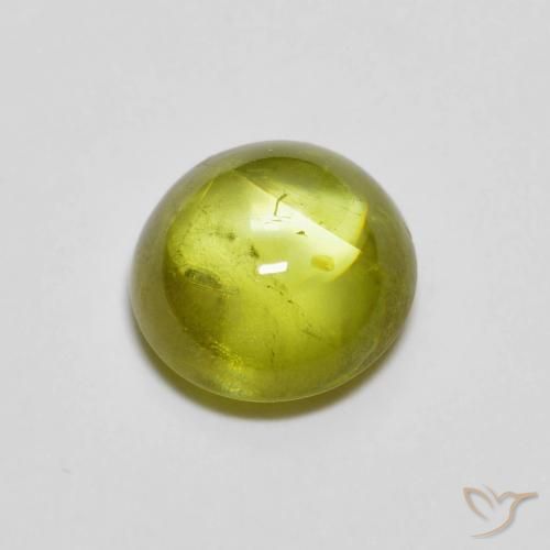1.33 ct Green Sphene Stone, Natural Sphene in Oval Cabochon Shape for Sale
