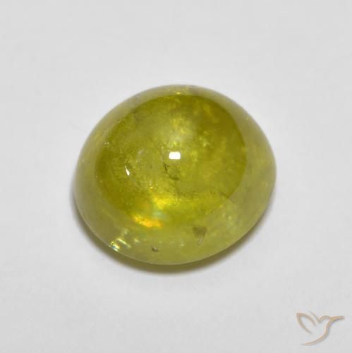 2.6 ct Yellow Sphene, 7.9 x 7.2 mm Oval Cut From Sri Lanka, Photo A