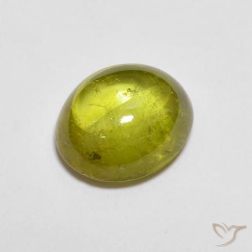1.98ct Natural Warm Forest Green Sphene, Oval, Transparent