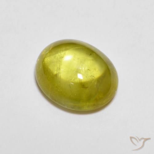 2.21 ct Yellow Sphene, 8.5 x 7 mm Oval Cut From Sri Lanka, Photo A