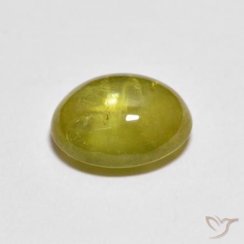 Sphene Gemstone in 8.5 x 7 mm Size for Sale, Sphene Stone in Pineapple yellow Color