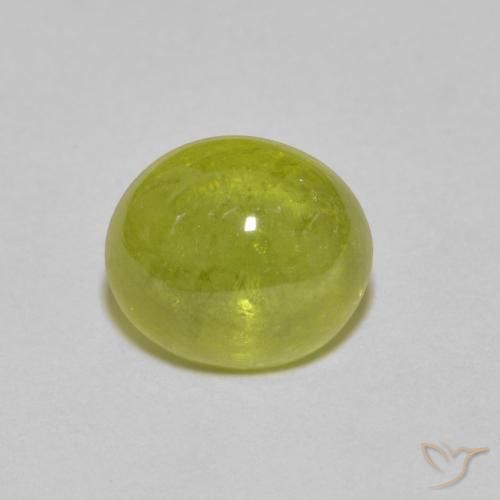2.49 ct Yellow Sphene, 8.2 x 7.2 mm Oval Cut From Sri Lanka, Photo A
