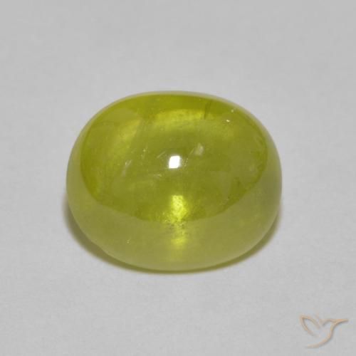 3.23 ct Yellow Sphene, 9.1 x 7.7 mm Oval Cut From Sri Lanka, Photo A