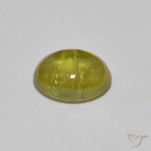 Sphene Gemstone in 8.1 x 6.6 mm Size for Sale, Sphene Stone in Light Yellow Color