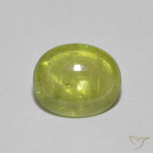 2.27ct Natural Medium Yellow Sphene, Oval, Transparent
