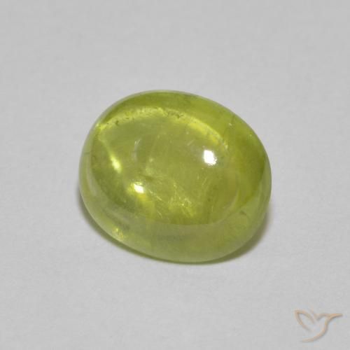 2.27 ct Yellow Sphene Stone, Natural Sphene in Oval Cabochon Shape for Sale