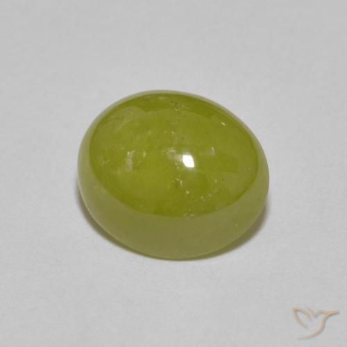 2.57 ct Green Sphene Stone, Natural Sphene in Oval Cabochon Shape for Sale