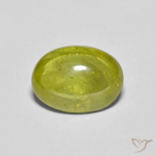 2.06ct Natural Warm Earthy Green Sphene, Oval, Transparent