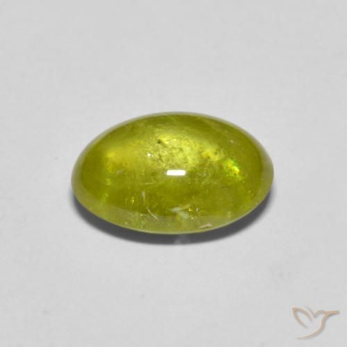 Sphene Gemstone in 8.9 x 6.5 mm Size for Sale, Sphene Stone in Warm Earthy Green Color