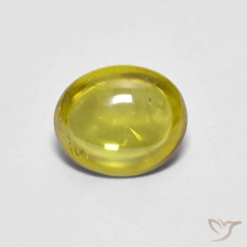 1.04 ct Yellow Sphene, 6.9 x 5.7 mm Oval Cut From Sri Lanka, Photo A