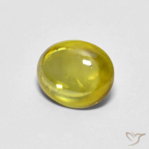 1.04 ct Yellow Sphene Stone, Natural Sphene in Oval Cabochon Shape for Sale