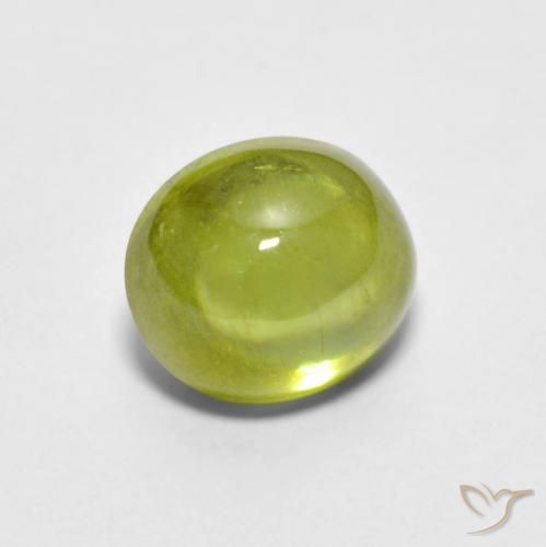 Sphène Ovale en damier des États-Unis 2,14 ct, dimension 7,4 x 6,6mm, pureté Transparent, pierre gemme naturelle Non traité, 1 pièce de sphène de couleur Olive verte, dureté Mohs de 5 à 5.5, Photo A