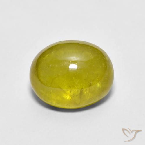 2.76 ct Yellow Sphene, 8.9 x 7.2 mm Oval Cut From Sri Lanka, Photo A