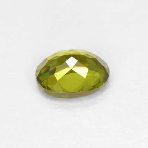 Sphene Gemstone in 5.1 x 4.2 mm Size for Sale, Sphene Stone in Warm Forest Green Color