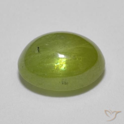 Sphene Gemstone in 7.4 x 5.9 mm Size for Sale, Sphene Stone in Olive Green Color