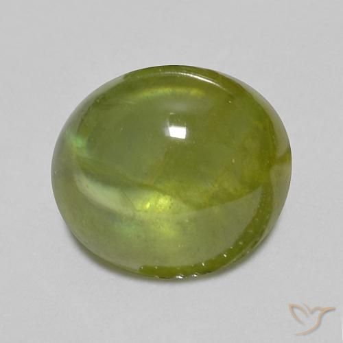 1.75 ct Green Sphene, 7.4 x 6.6 mm Oval Cut From Sri Lanka, Photo A