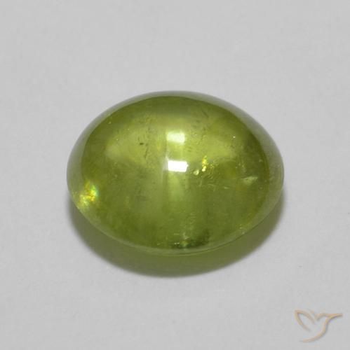 Sphene Gemstone in 6.6 x 6.4 mm Size for Sale, Sphene Stone in Olive Green Color