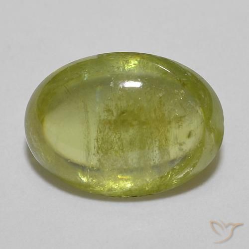 1.82ct Natural Light Green Sphene, Oval, Transparent