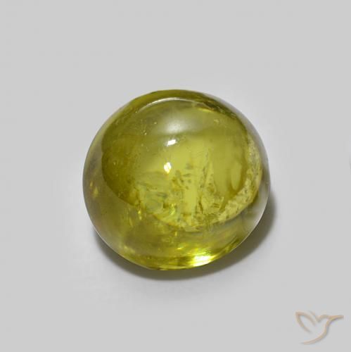 2.07 ct Green Sphene Stone, Natural Sphene in Oval Cabochon Shape for Sale