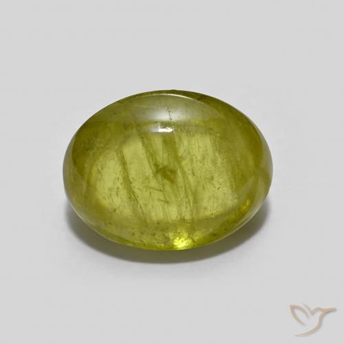 2.84ct Natural Warm Earthy Green Sphene, Oval, Transparent
