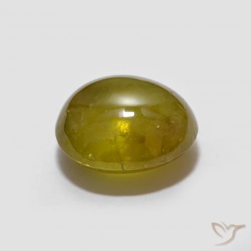 Sphene Gemstone in 7.9 x 6.9 mm Size for Sale, Sphene Stone in Yellowish Green Color