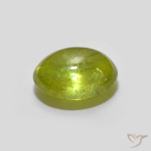 Sphene Gemstone in 8.1 x 6.3 mm Size for Sale, Sphene Stone in Olive Green Color