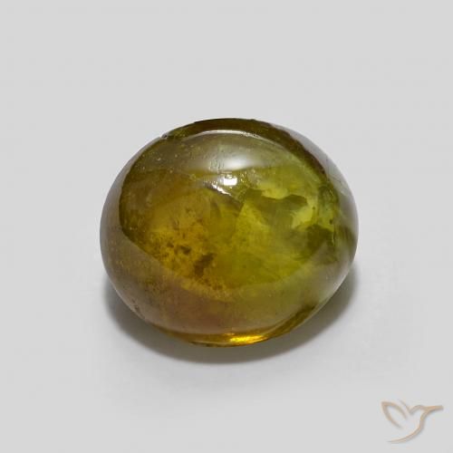 2.57ct Natural Warm Green Sphene, Oval, Translucent