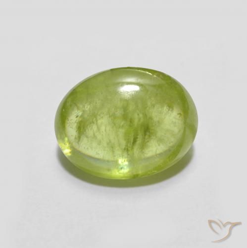 2.5 ct Yellow Sphene, 9.3 x 7.2 mm Oval Cut From Sri Lanka, Photo A