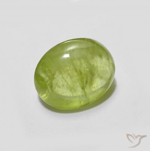 2.50 ct Yellow Sphene Stone, Natural Sphene in Oval Cabochon Shape for Sale