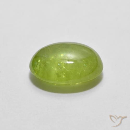 Sphene Gemstone in 9 x 7 mm (calibrated) Size for Sale, Sphene Stone in Medium Yellow Color