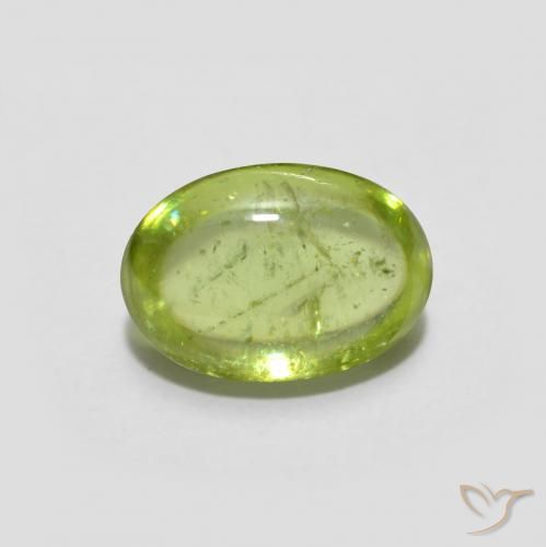 1.26ct Natural Bright Green Sphene, Oval, Transparent