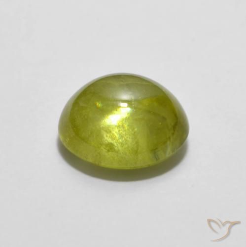 Sphene Gemstone in 7.3 x 6.7 mm Size for Sale, Sphene Stone in Lemon Yellow Color