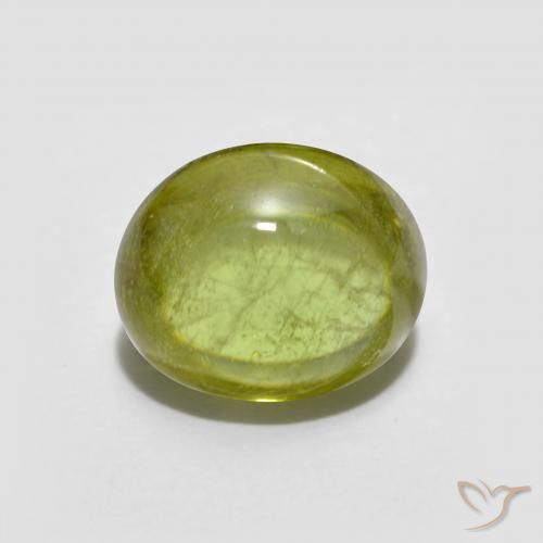 2.60ct Natural Medium Yellow Sphene, Oval, Transparent