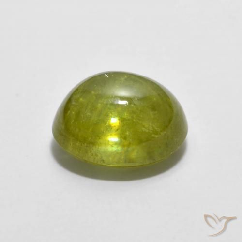 Sphene Gemstone in 8.3 x 7 mm Size for Sale, Sphene Stone in Medium Yellow Color