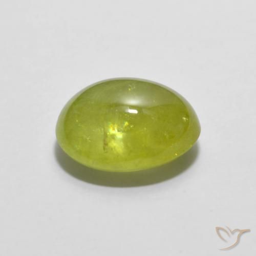 Sphene Gemstone in 8.6 x 7 mm Size for Sale, Sphene Stone in Medium Yellow Color