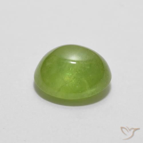 Sphene Gemstone in 7.3 x 6.4 mm Size for Sale, Sphene Stone in Medium Green Color