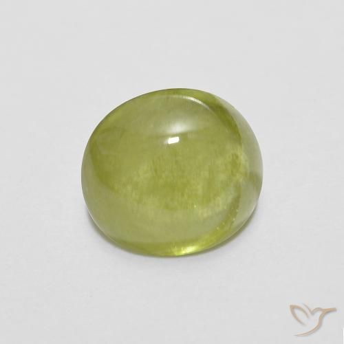 1.66ct Natural Olive Green Sphene, Oval, Translucent