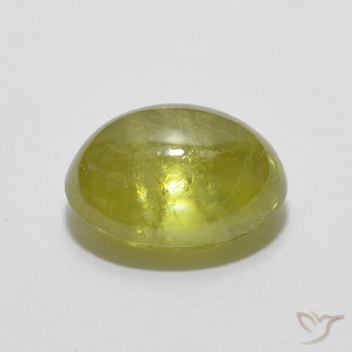 Sphene Gemstone in 8.5 x 6.9 mm Size for Sale, Sphene Stone in Light Green Color