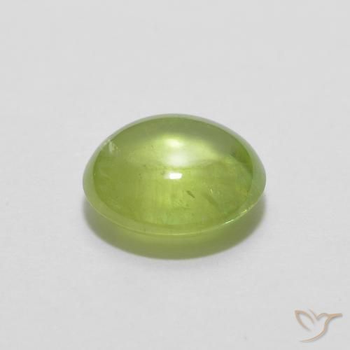 Sphene Gemstone in 6.7 x 6.1 mm Size for Sale, Sphene Stone in Medium Green Color