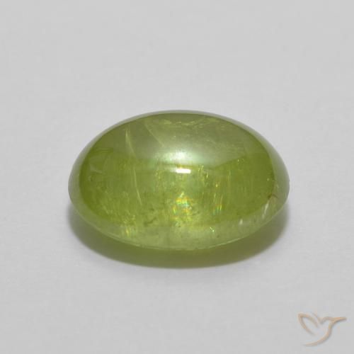 Sphene Gemstone in 8.2 x 6.4 mm Size for Sale, Sphene Stone in Medium Green Color