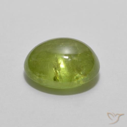 Sphene Gemstone in 7.8 x 6.5 mm Size for Sale, Sphene Stone in Medium Green Color
