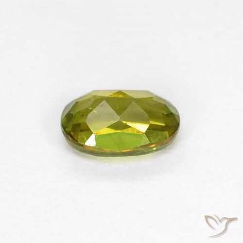 Sphene Gemstone in 5.3 x 3.6 mm Size for Sale, Sphene Stone in Medium Dark-Green Color