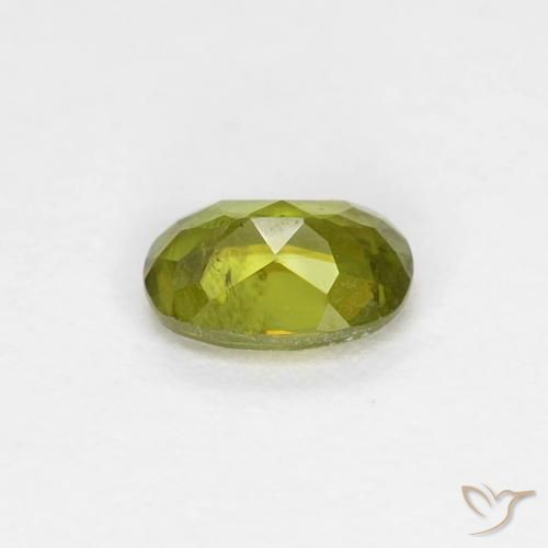 Sphene Gemstone in 5.3 x 3.7 mm Size for Sale, Sphene Stone in Medium Green Color