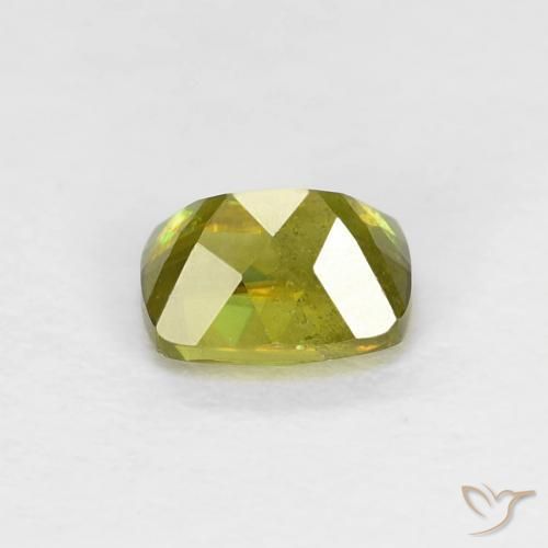 Sphene Gemstone in 5 x 4 mm (calibrated) Size for Sale, Sphene Stone in Warm Forest Green Color