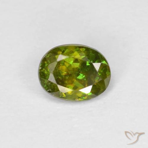 0.35ct Natural Medium Dark-Green Sphene, Oval, VS
