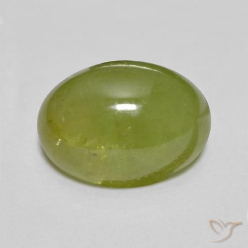 2.67ct Natural Olive Green Sphene, Oval, Translucent