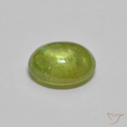 Sphene Gemstone in 7.4 x 6.1 mm Size for Sale, Sphene Stone in Olive Green Color